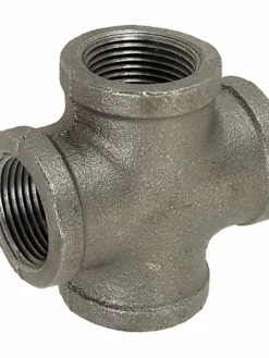 Greenline Black Pipe Cross | 1/4" NPT To 4" NPT Sizes