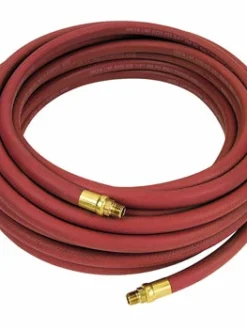 Greenline 1/4" Red Rubber Air Hose Assemblies | 1/4" MPT Fittings Air Tools
