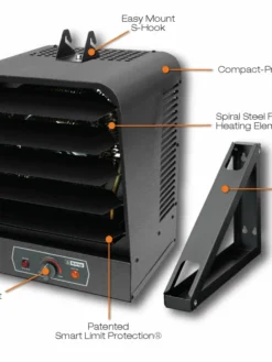King Electric GH Compact Garage Heater | 240 Volt, 5,000 To 10,000 Watt Heaters