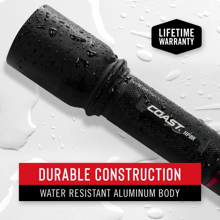 Coast Products Coast® HP8R Rechargeable Pure Beam Focusing Flashlight - 1000 Lumens - 259M Beam Lighting