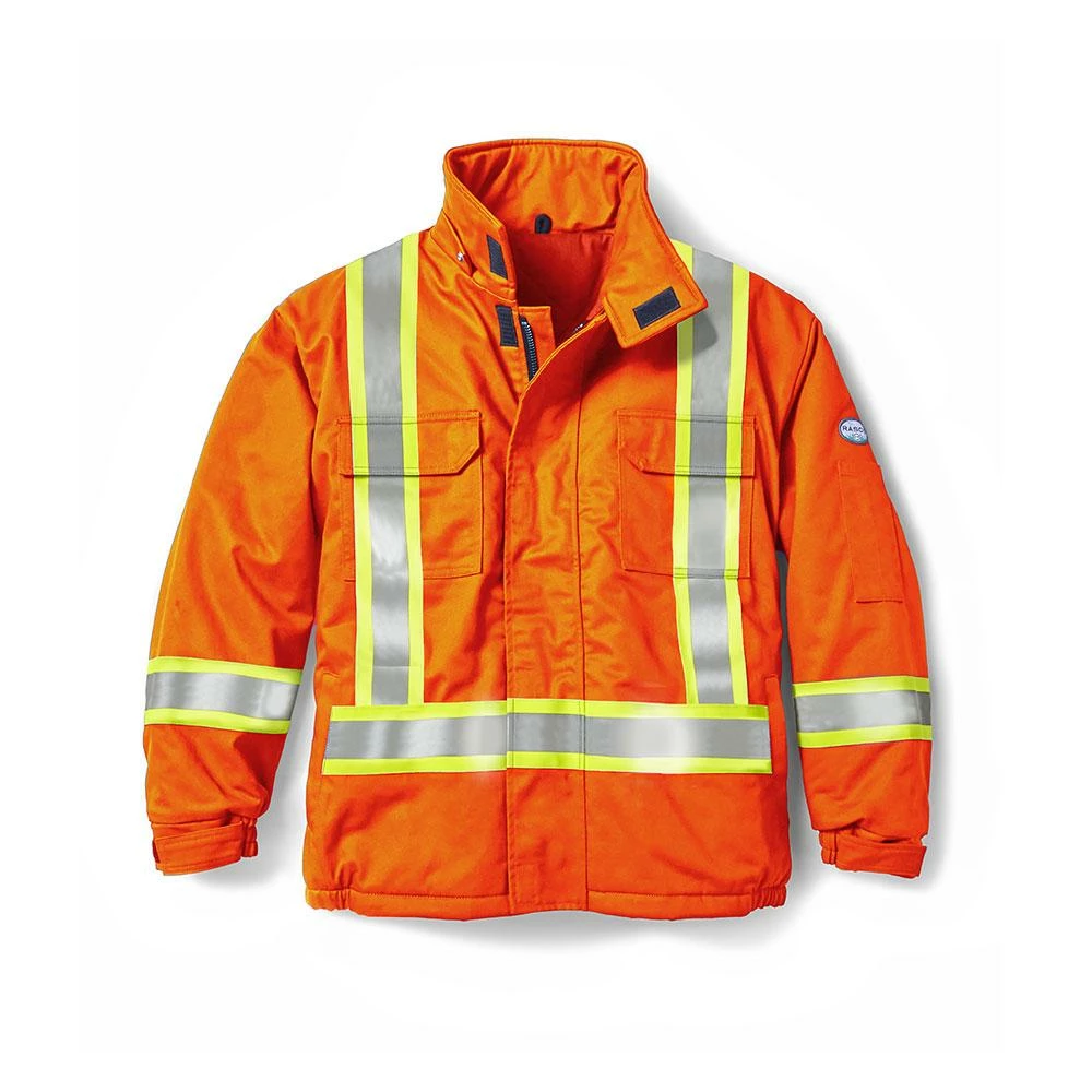 Rasco FR Hi-Vis Winter Bomber Jacket | Orange | S-5XL Flame Resistant Work Wear