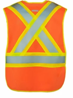 Forcefield Hi-Vis Work Wear High Visibility CSA 5-Point Tearaway Safety Vest With Pockets | One Size Fits All