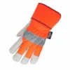 Work Gloves Horizon Hi-Vis Cowhide Thinsulate Lined Winter Gloves | Orange | Pack Of 6 Pairs