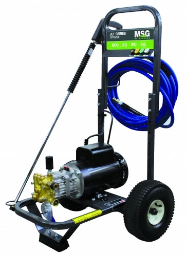 MS Gregson Pressure Washers Commercial Grade Wheeled-Cart Cold Water Electric Pressure Washer - 1200 PSI - 2.0 GPM Axial Pump