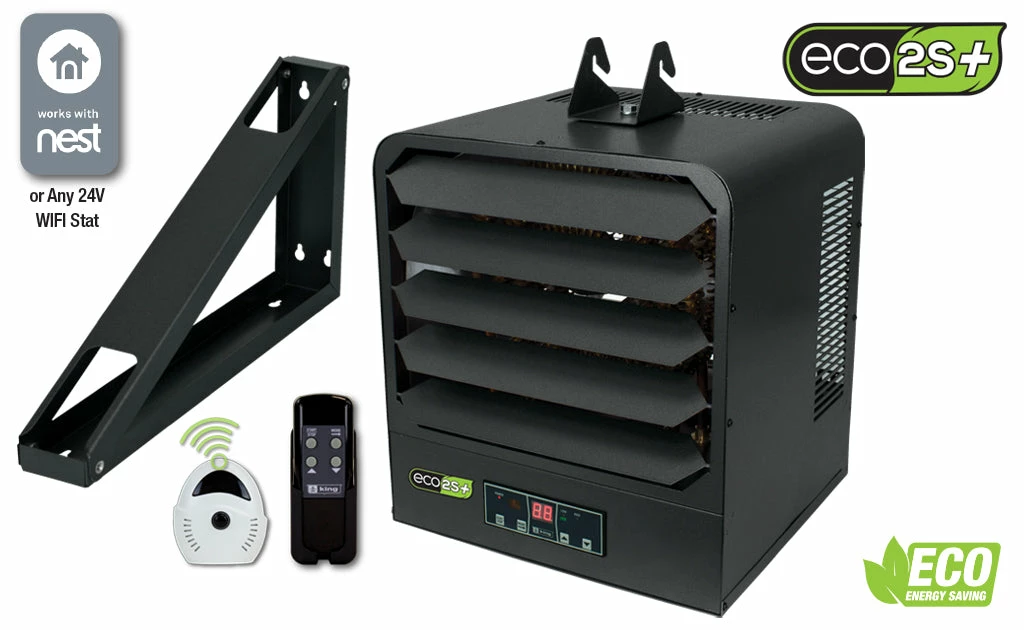 Heaters King Electric KB ECO2S+ 2-stage Electronic Heater W/ Remote Sensor | 208 Volt, 4,000 To 10,000 Watt