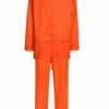 Lyngsoe Rainwear Lyngsoe Nylon Rain Suit Set - Jacket, Hood, Pants - Orange - Limited Size Selection