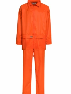 Lyngsoe Rainwear Lyngsoe Nylon Rain Suit Set - Jacket, Hood, Pants - Orange - Limited Size Selection