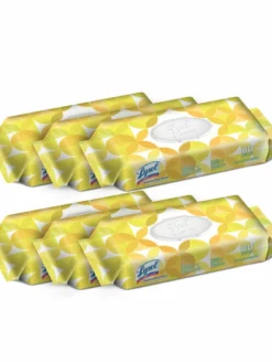 Lysol Disinfectant Wipes - Lemon & Lime Scent - Pack Of 80 Wipes - Case Of 6 Packs