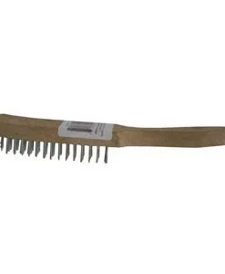 Unex 12" Wire Scratch Brush, Wooden Handle, Steel Wire Bristles Maintenance Supplies