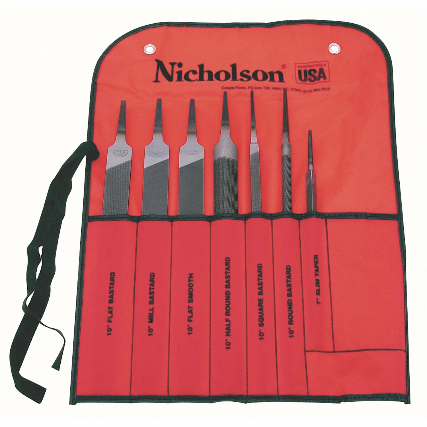 Nicholson General Purpose File Kit For Machine Shop - 7 Piece Hand Tools