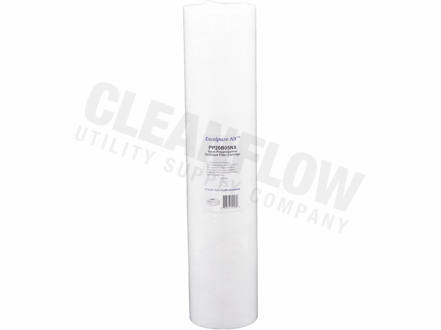 Commercial Water Filters And UV Parts Excelpure 4.5" OD Big Blue Melt Blown Polypropylene Water Filters - Various Lengths And Micron Ratings