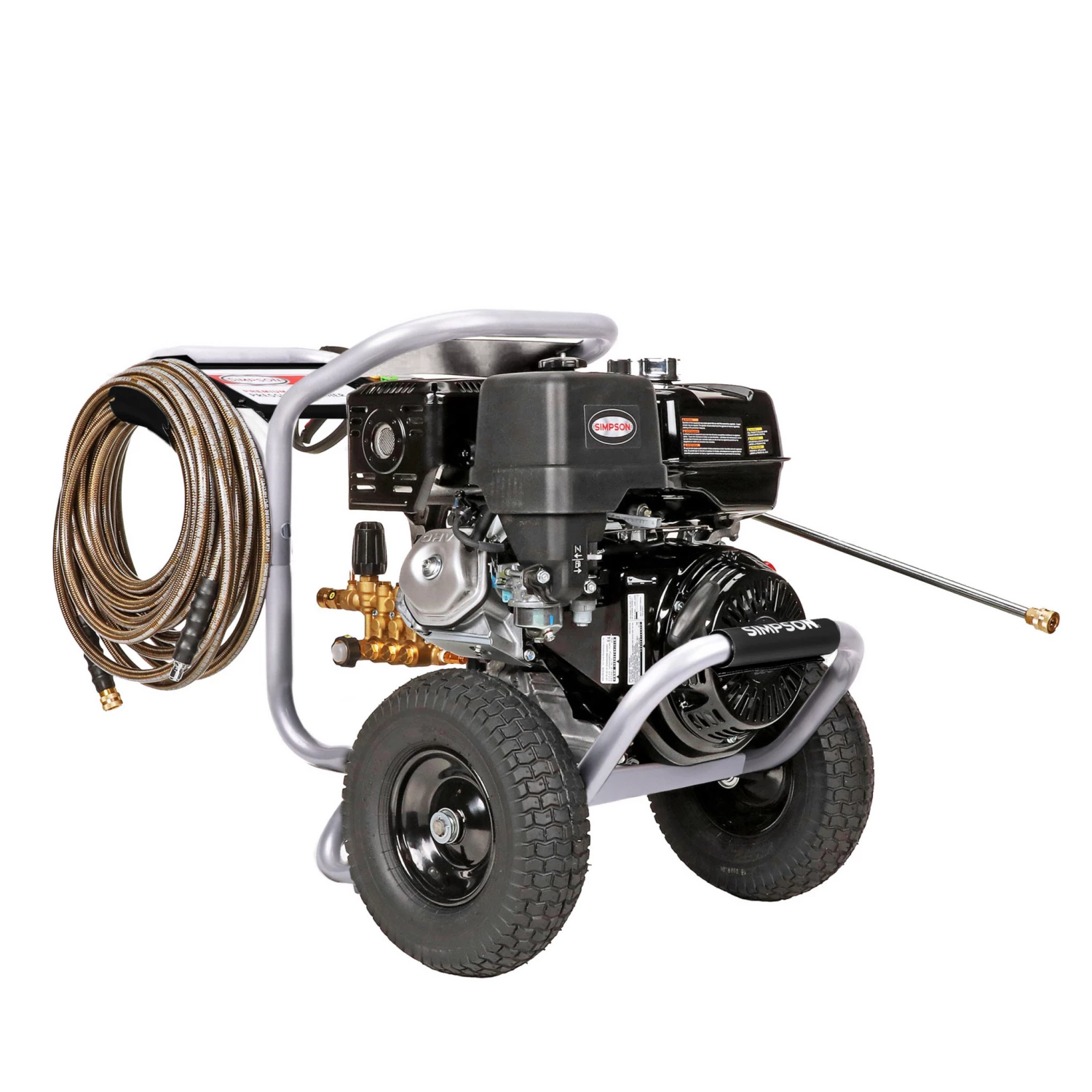Simpson PowerShot Cold Water Honda GX390 (389cc) Gas Engine Pressure Washer - 4200 PSI - 4.0 GPM Industrial Triplex Pump Pressure Washers