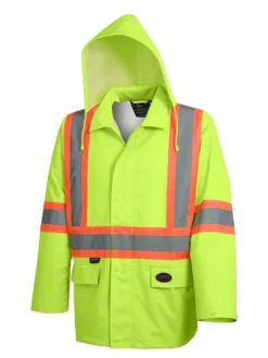 Pioneer The Rock 300D Oxford Polyester Waterproof Safety Rain Jacket | S-5XL Hi-Vis Work Wear