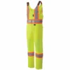 Pioneer Poly Knit Traffic Safety Overall With Breathable Mesh Leg Panels | Yellow | M-4XL