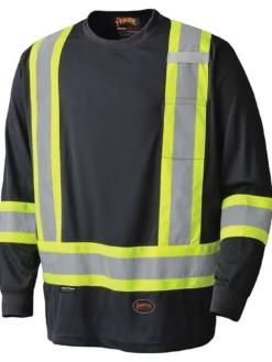 Hi-Vis Work Wear Pioneer Birdseye Long Sleeve Hi Vis Tee Shirt | XS -5XL