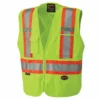 Hi-Vis Work Wear Pioneer Zip-Front Mesh Back Traffic Safety Vest | S-5XL
