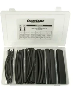 Electrical Supplies Quick Cable Dual Wall Heat Shrink Tube Kit - Black, 6" Long