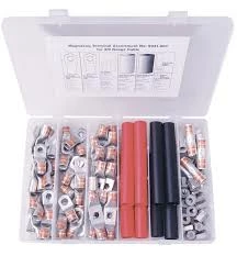 Automotive Supplies Quick Cable MagnaLug Heavy Wall Copper Tube Lug Kit - 4 And 1 Gauge - 104 Piece