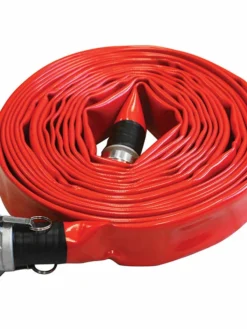 Greenline Heavy Wall Red PVC Layflat Discharge Hose Assemblies (w/ Male X Female Camlocks) Hose And Fittings