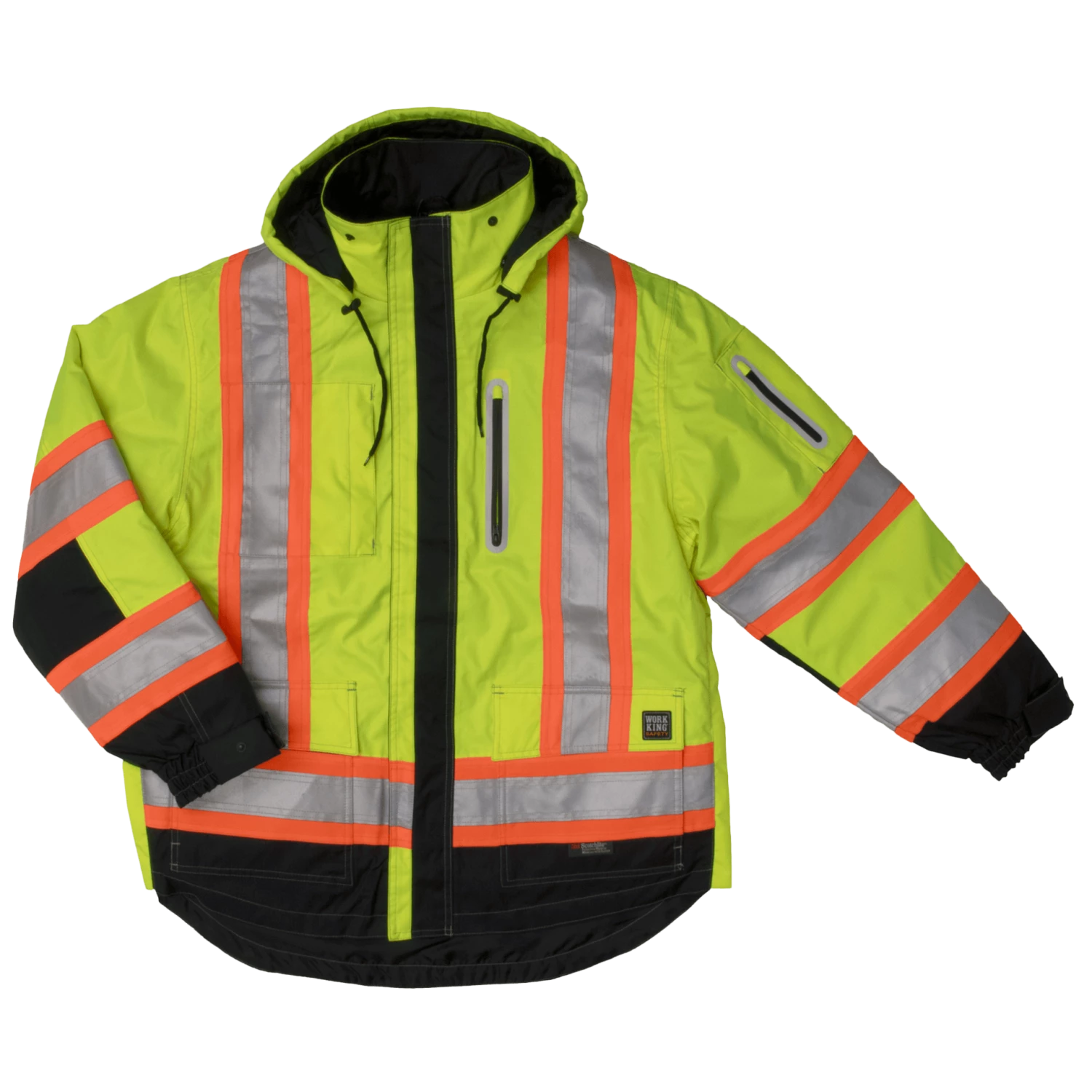 Hi-Vis Work Wear Tough Duck S187 Waterproof/Breathable Ripstop 4-In-1 Safety Jacket | Limited Size Selection