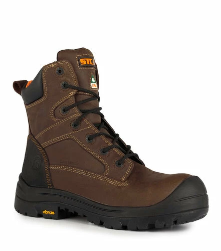 STC Morgan 8" Waterproof Leather Safety Boot With Vibram® GEN6 Sole | Sizes 5 - 14