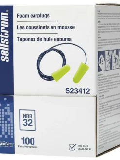 Sellstrom Premium Corded Disposable Earplugs - 100 Pairs Personal Protective Equipment