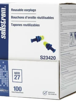 Sellstrom Premium Reusable Tapered Ear Plugs - 100 Pairs