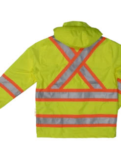 Tough Duck S372 300D Waterproof Breathable Ripstop Safety Rain Jacket | XS-5XL