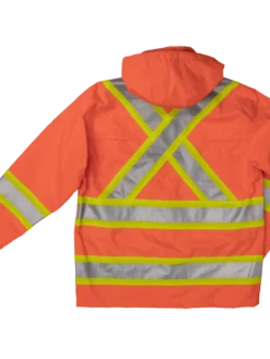Tough Duck S372 300D Waterproof Breathable Ripstop Safety Rain Jacket | XS-5XL