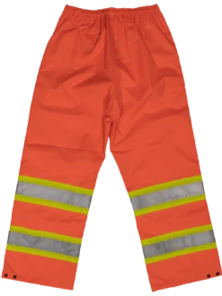 Tough Duck S374 300D Waterproof Breathable Ripstop Safety Rain Pants | XS-5XL