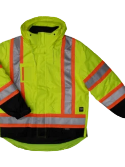 Work King S426 Insulated 300D 5-In-1 Safety Jacket | Yellow | Limited Size Selection Hi-Vis Work Wear