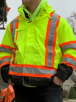 Work King S426 Insulated 300D 5-In-1 Safety Jacket | Yellow | Limited Size Selection Hi-Vis Work Wear