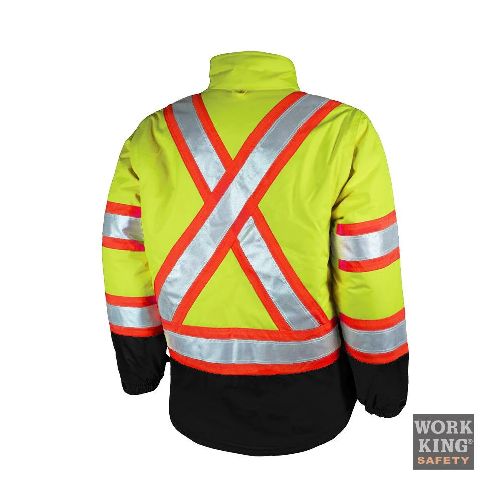 Work King S426 Insulated 300D 5-In-1 Safety Jacket | Yellow | Limited Size Selection Hi-Vis Work Wear