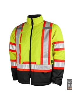 Work King S426 Insulated 300D 5-In-1 Safety Jacket | Yellow | Limited Size Selection Hi-Vis Work Wear