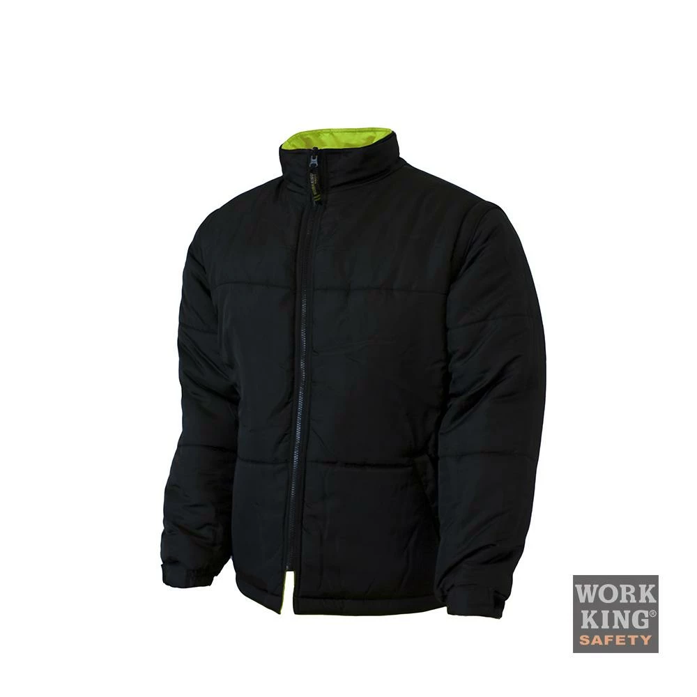 Work King S426 Insulated 300D 5-In-1 Safety Jacket | Yellow | Limited Size Selection Hi-Vis Work Wear