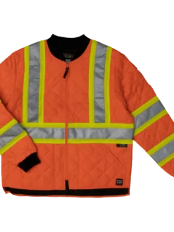 Tough Duck S432 Quilted Poly Safety Freezer Jacket | XS-5XL Hi-Vis Work Wear