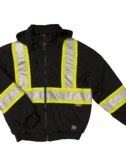 Tough Duck S474 Insulated Safety Hoodie | Black | XS-5XL Hi-Vis Work Wear