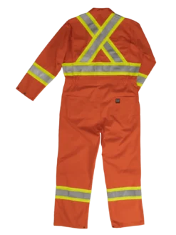 Hi-Vis Work Wear Tough Duck S792 Unlined Hi Vis Poly/Cotton Coveralls | XS-5XL