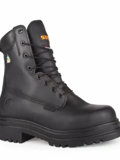 STC Alertz 8" Safety Boots W/ Removable Lace Zip Kit | Black | Sizes 6 - 14 8 Inch Safety Boots