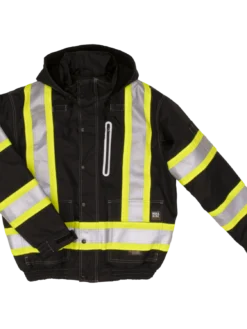 Hi-Vis Work Wear Tough Duck SJ20 Insulated 300D Waterproof/Breathable Ripstop Safety Bomber | XS-3XL