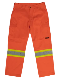 Tough Duck SP01 Heavy Duty Safety Cargo Work Pants | Orange | Hi-Vis Work Wear