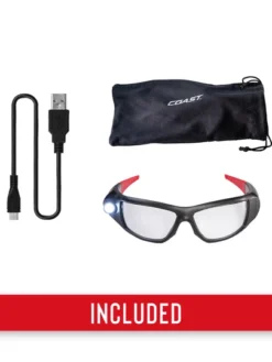 Coast Products Coast® SPG400 Rechargeable Inspection Beam Safety Glasses Lighting