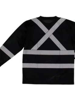 Tough Duck ST08 Premium Birdseye Safety Long Sleeve With Segmented Stripes And Pocket | XS-5XL