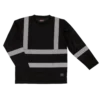Tough Duck ST08 Premium Birdseye Safety Long Sleeve With Segmented Stripes And Pocket | XS-5XL