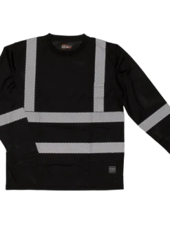 Tough Duck ST08 Premium Birdseye Safety Long Sleeve With Segmented Stripes And Pocket | XS-5XL