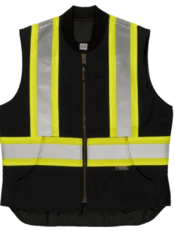 Tough Duck SV06 Quilt Lined Cotton Duck Safety Vest | XS-5XL Hi-Vis Work Wear