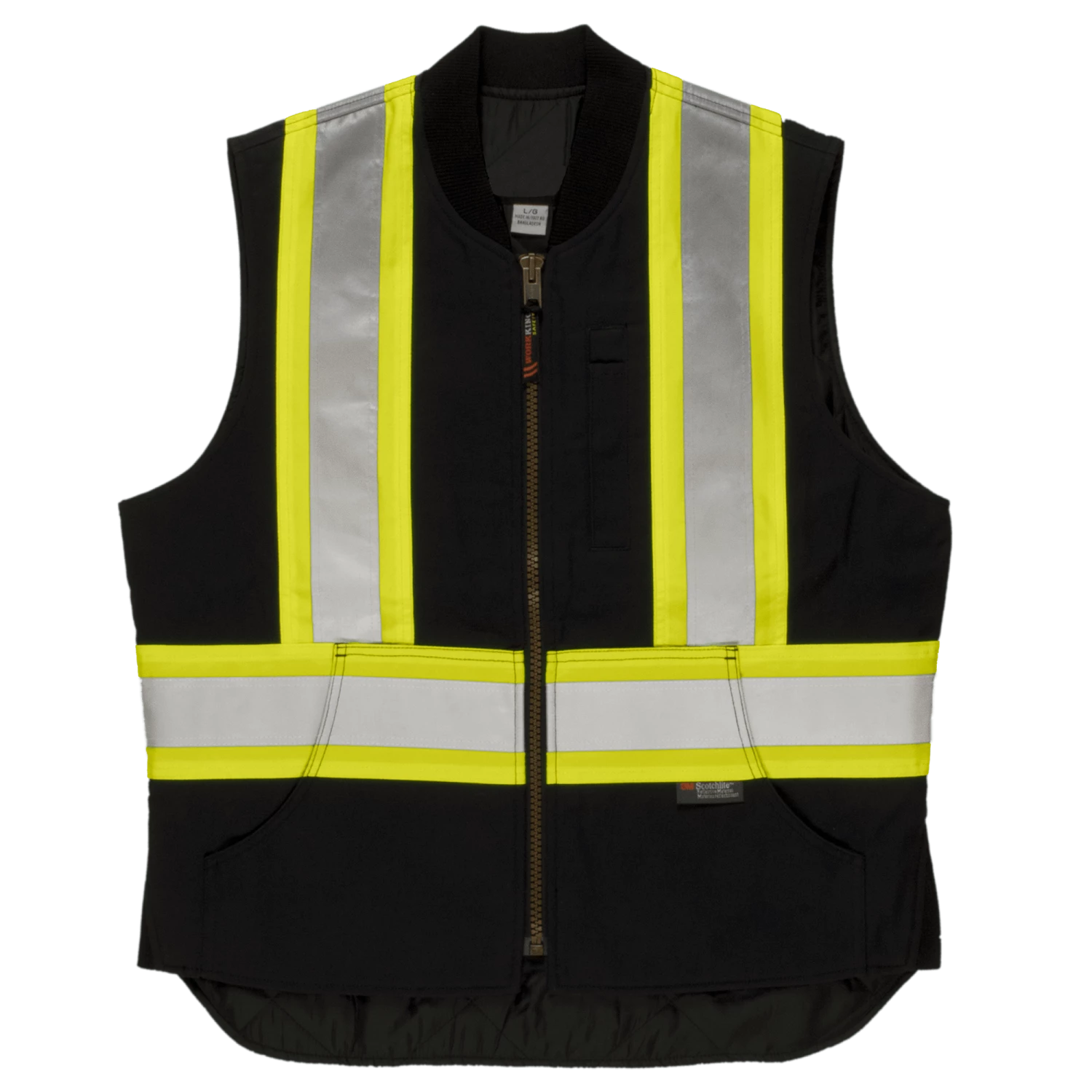Tough Duck SV06 Quilt Lined Cotton Duck Safety Vest | XS-5XL Hi-Vis Work Wear