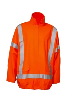 Lyngsoe Rainwear Fire Resistant Fall Arrest Rain Jacket | Orange | Sizes S - 4XL Flame Resistant Work Wear