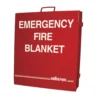 Sellstrom Emergency Fire Blanket - Red Metal Storage Cabinet Safety Supplies