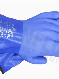 Work Gloves Showa 495 Rough Grip PVC Glove With Removable Acrylic Liner